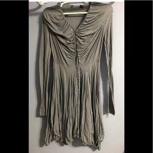 AllSaints Grey Parachute Gwen Dress